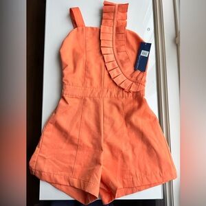 Habitual Coral Ruffle Romper